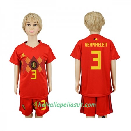 Jalkapallo Pelipaidat Belgia Vermaelen 3 Lasten World Cup 2018 Kotipaita